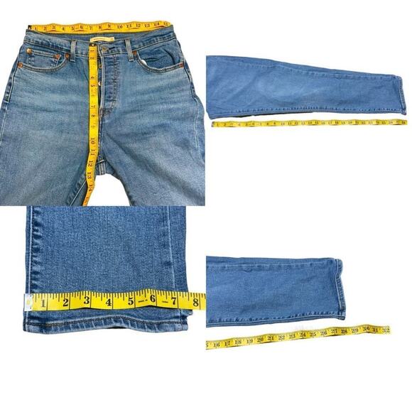 Levi's Women's Size 30 Wedgie Straight Fit Cropped Jeans Love in the Mist - Picture 15 of 16